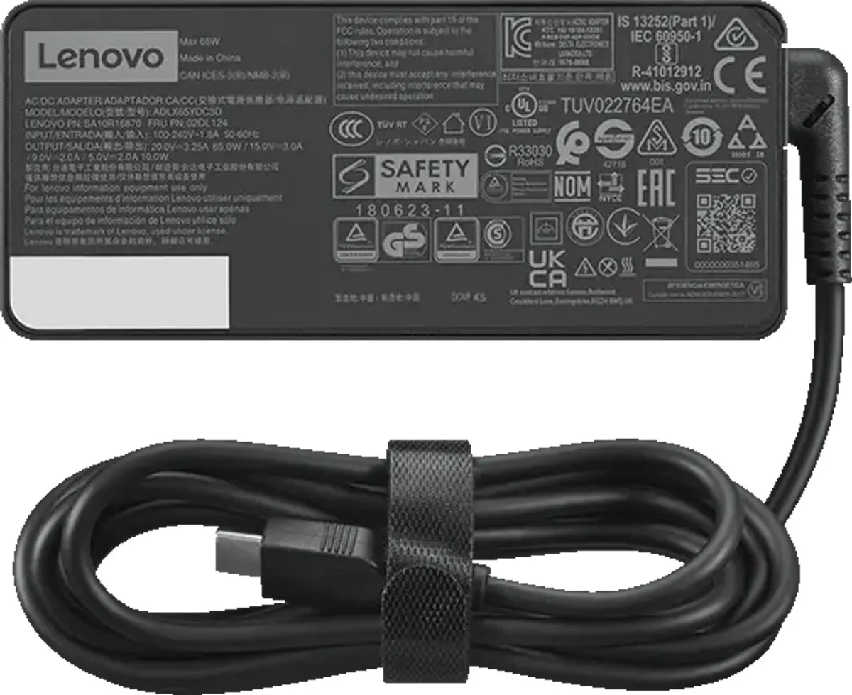 Lenovo GX20P92529 Laptopoplader 65W - Zwart