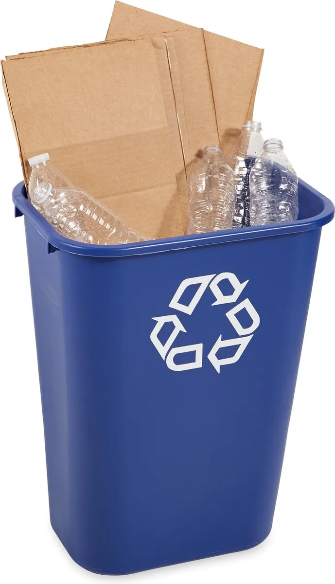 Rubbermaid Rechthoekige Afvalbak VB002957 - 39L - Blauw
