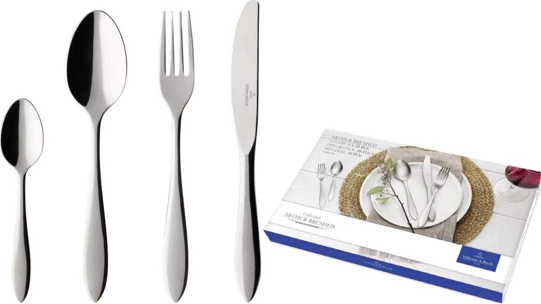 Villeroy & Boch Arthur Bestekcassette 30-delig - 6 Personen - Zilver