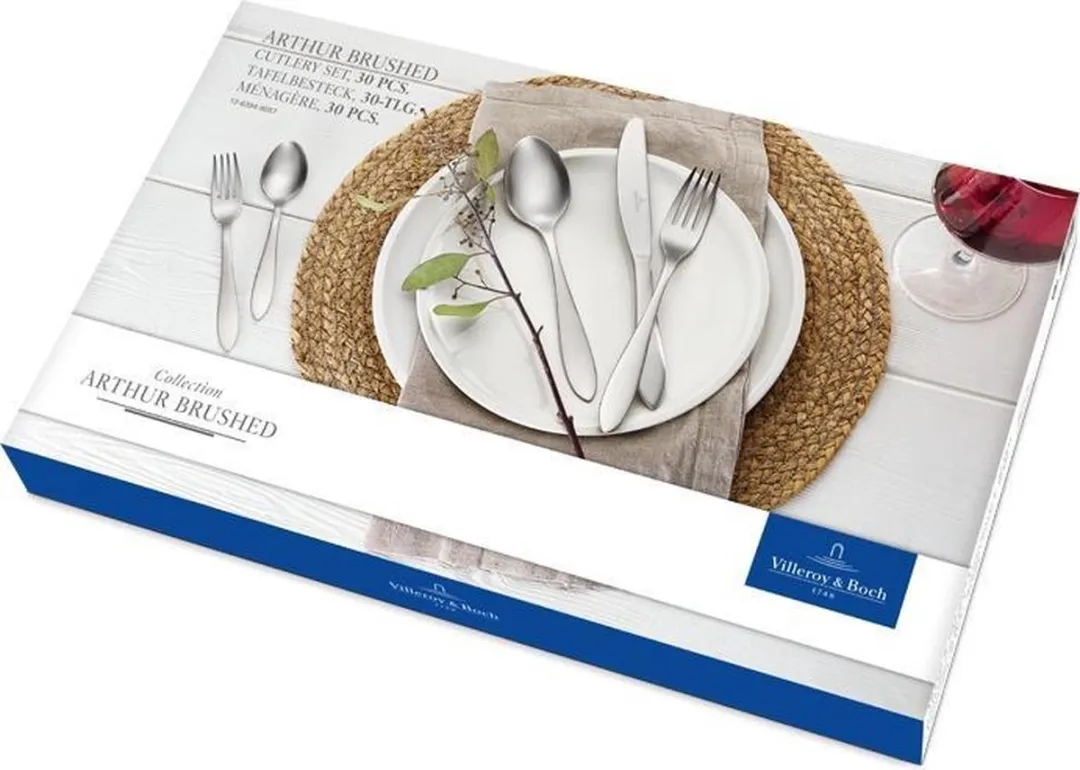 Villeroy & Boch Arthur Bestekcassette 30-delig - 6 Personen - Zilver