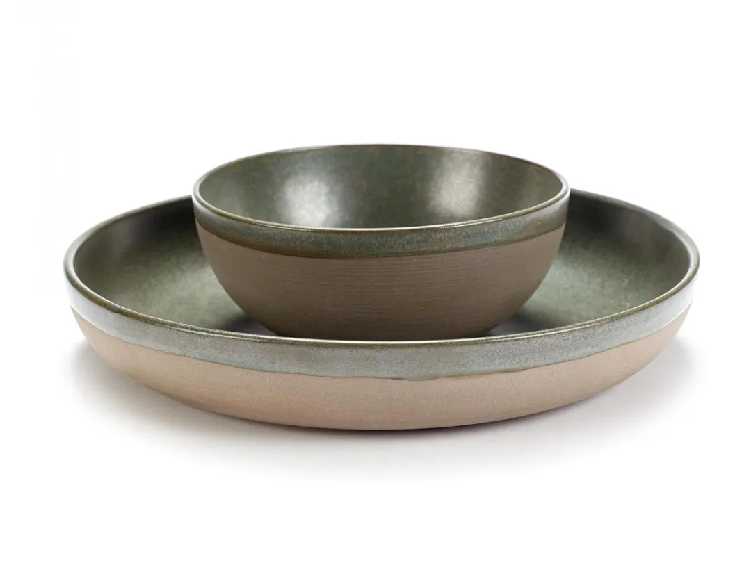 Serax Sergio Herman Surface Serveerschaal Camogroen 32cm