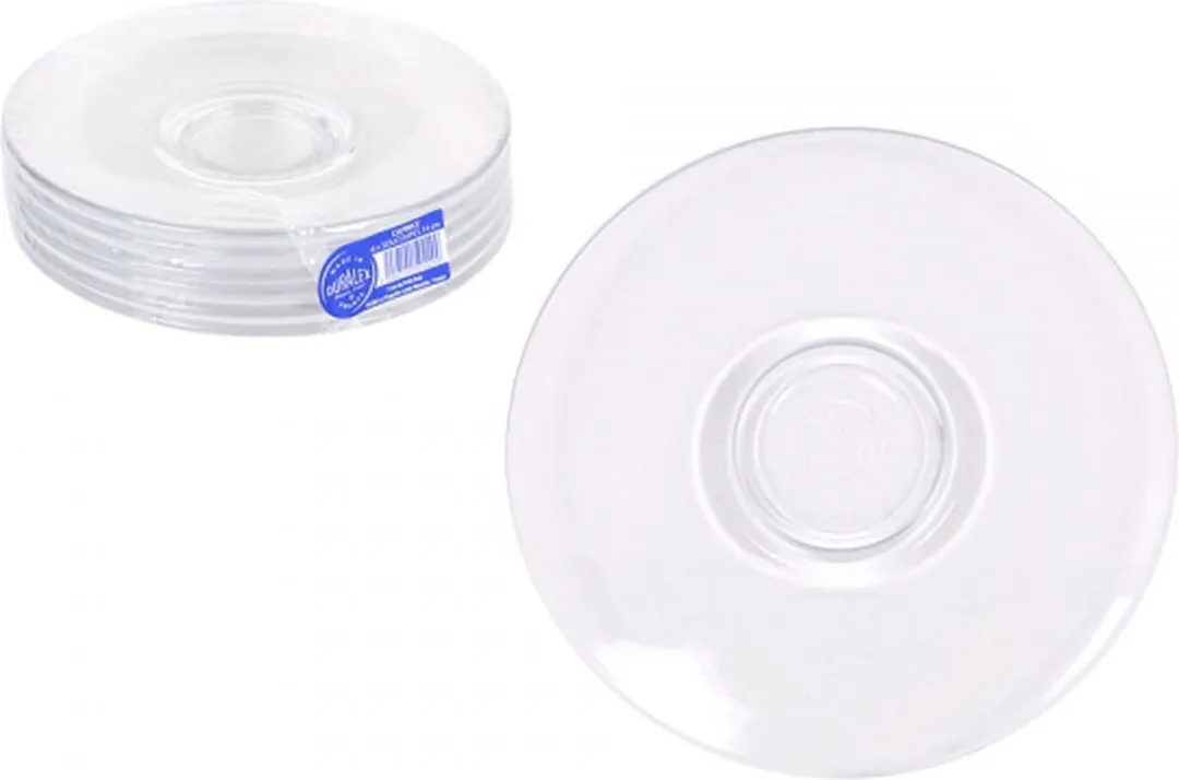 Duralex Caprice 6 Schotels voor Koppen - 14cm - 22cl/9cl - Transparant