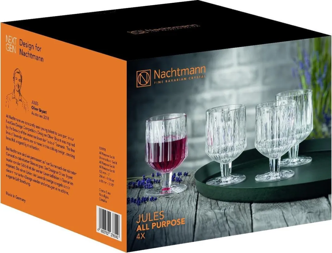 Nachtmann Jules Universeelglas 260ml - 4 Stuks