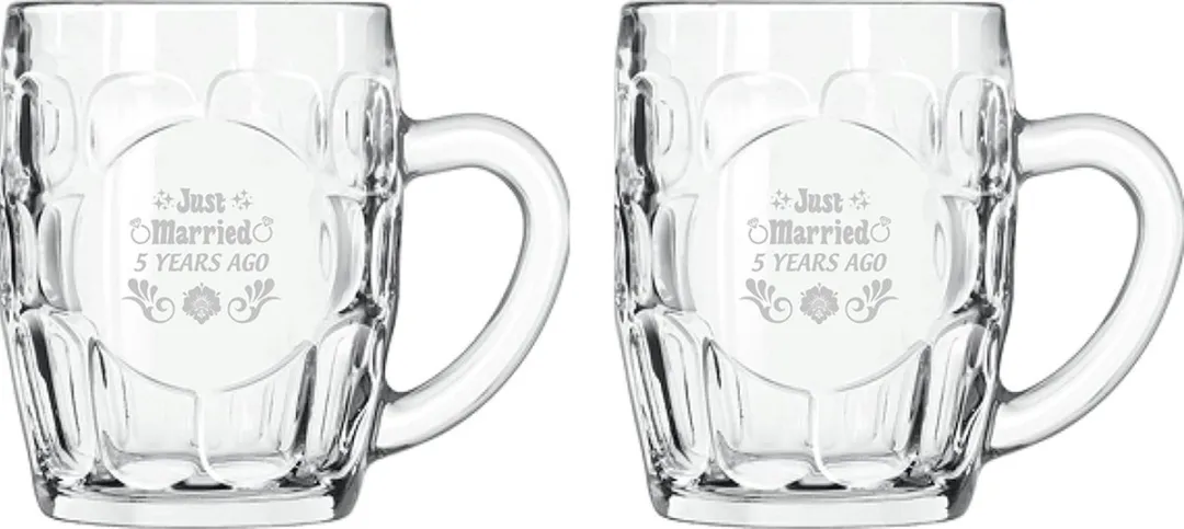 Libbey Just Married Bierpullen 55cl
