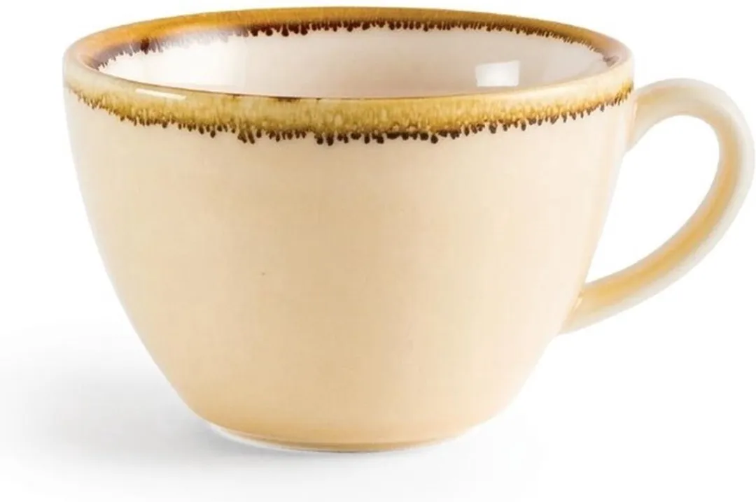Olympia Kiln Cappuccino Koppen - Zandsteen 34cl - Set van 2
