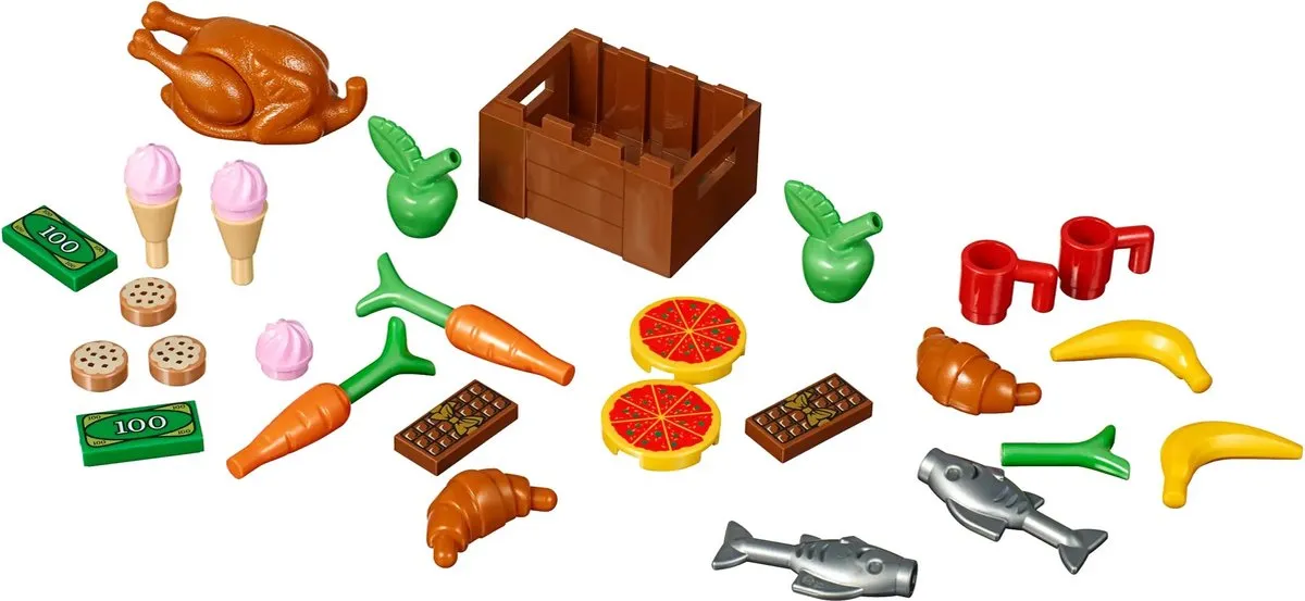 LEGO Xtra 40309 Etenswaren Accessoires - 30 Stukken - Multikleur