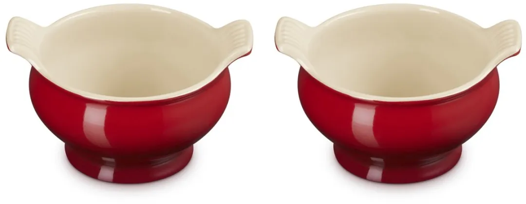 Le Creuset Soepkommen 0,60L - 2 Stuks - Kersenrood
