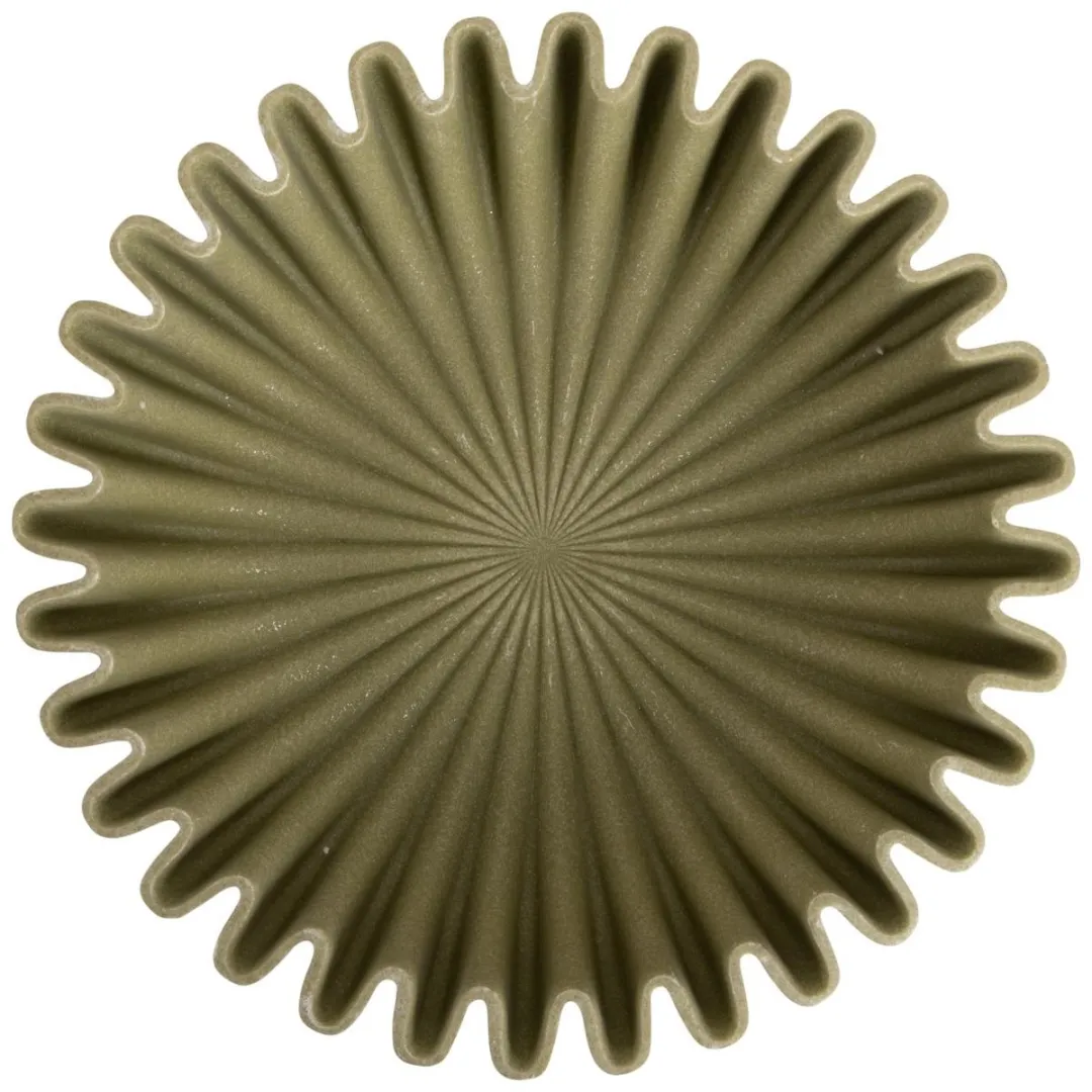 Present Time Schaal Wave - Donkergroen Ø30cm Polyresin