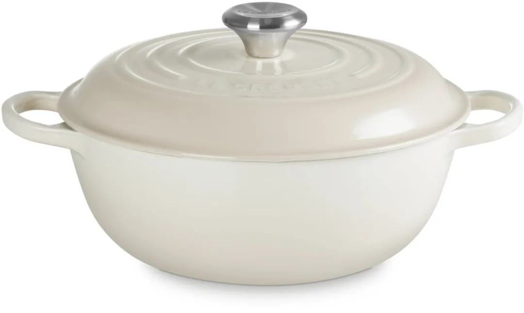 Le Creuset Gietijzeren Braadpan Meringue 22cm - 2.2L - Crème