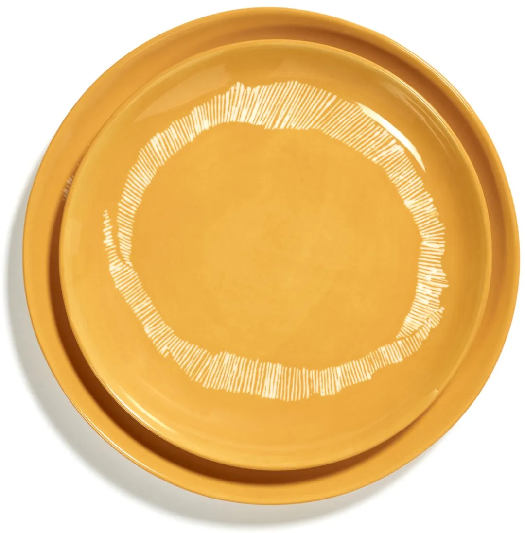 Serax Ottolenghi Feast Bord S - 19cm - Geel/Wit - 2 Stuks - afbeelding 4 van 4