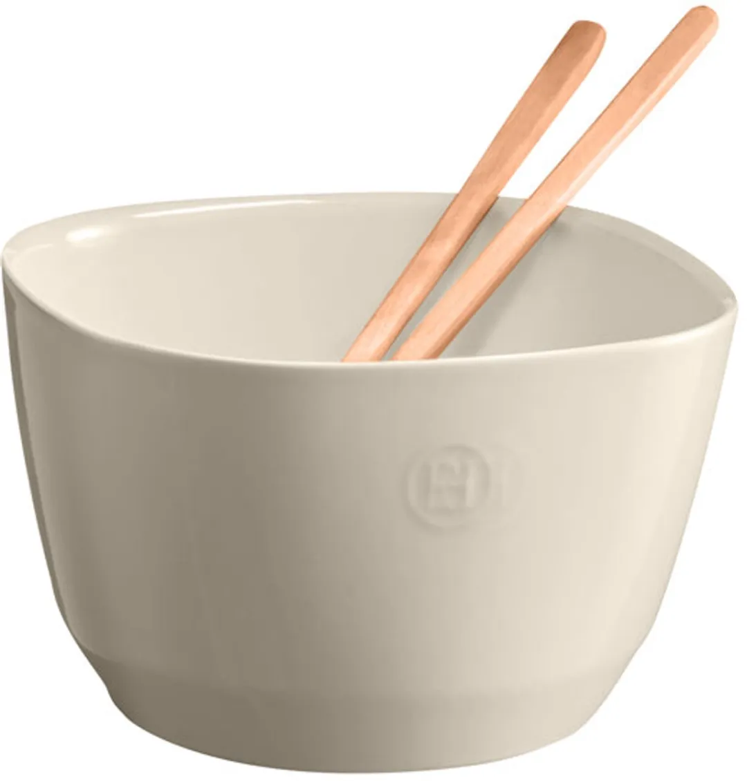 Emile Henry Saladeschaal 22cm - Creme