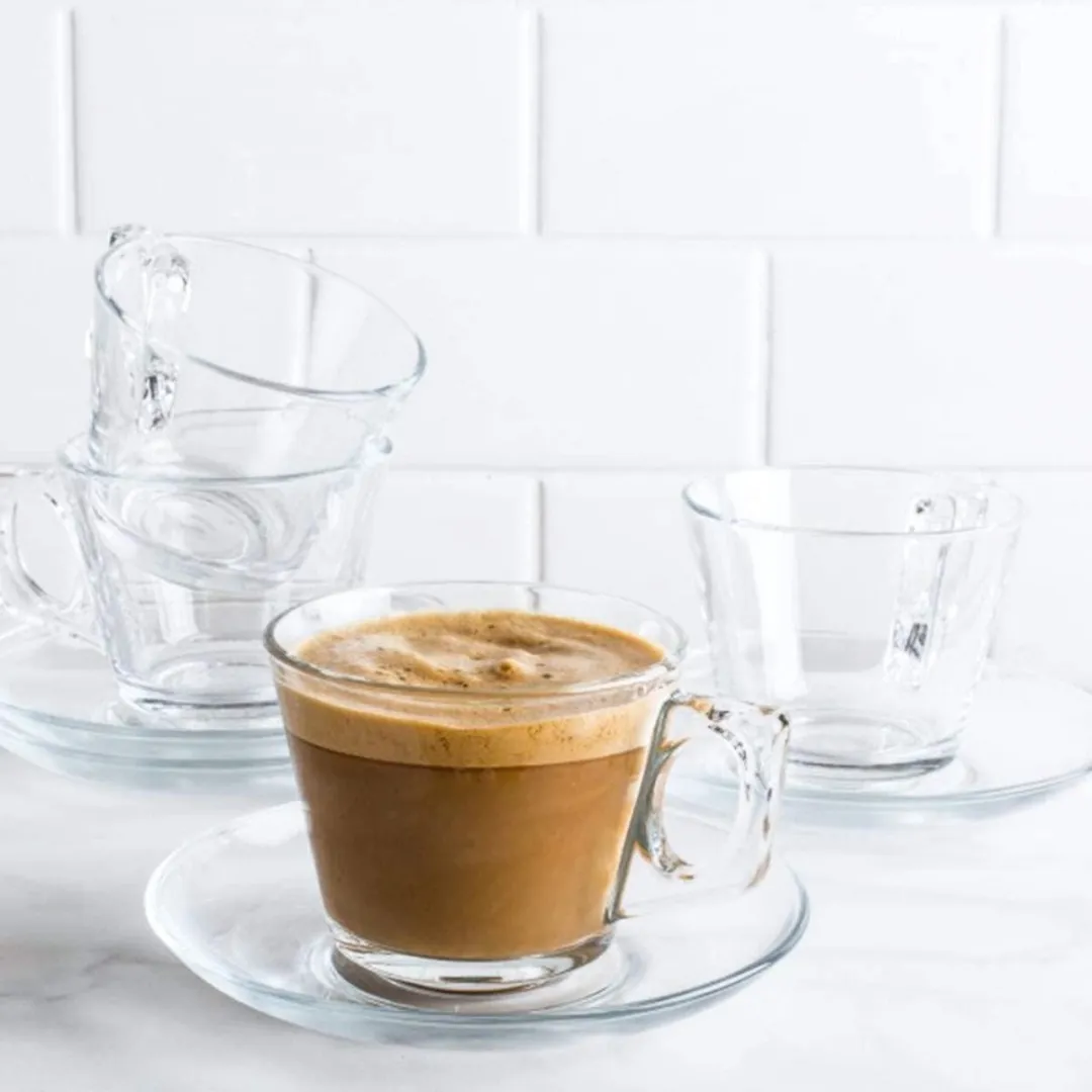 Pasabahce Barista Espresso Kopjes & Schoteltjes Set