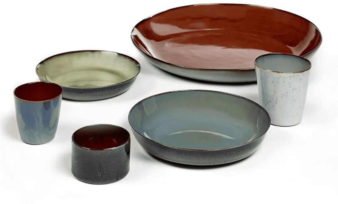 Serax Anita Le Grelle Terres de Rêves Serveerschaal 35cm - Roest/Smokey Blauw
