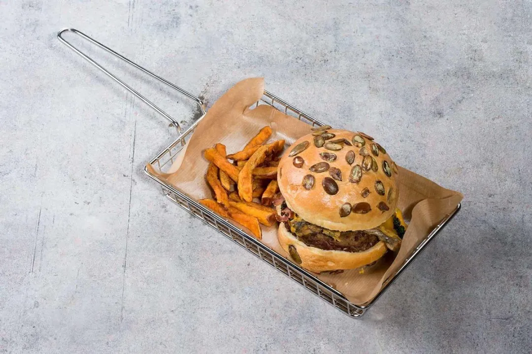 Cosy&Trendy Hamburgermandje Inox 25x16x4cm - Zilver