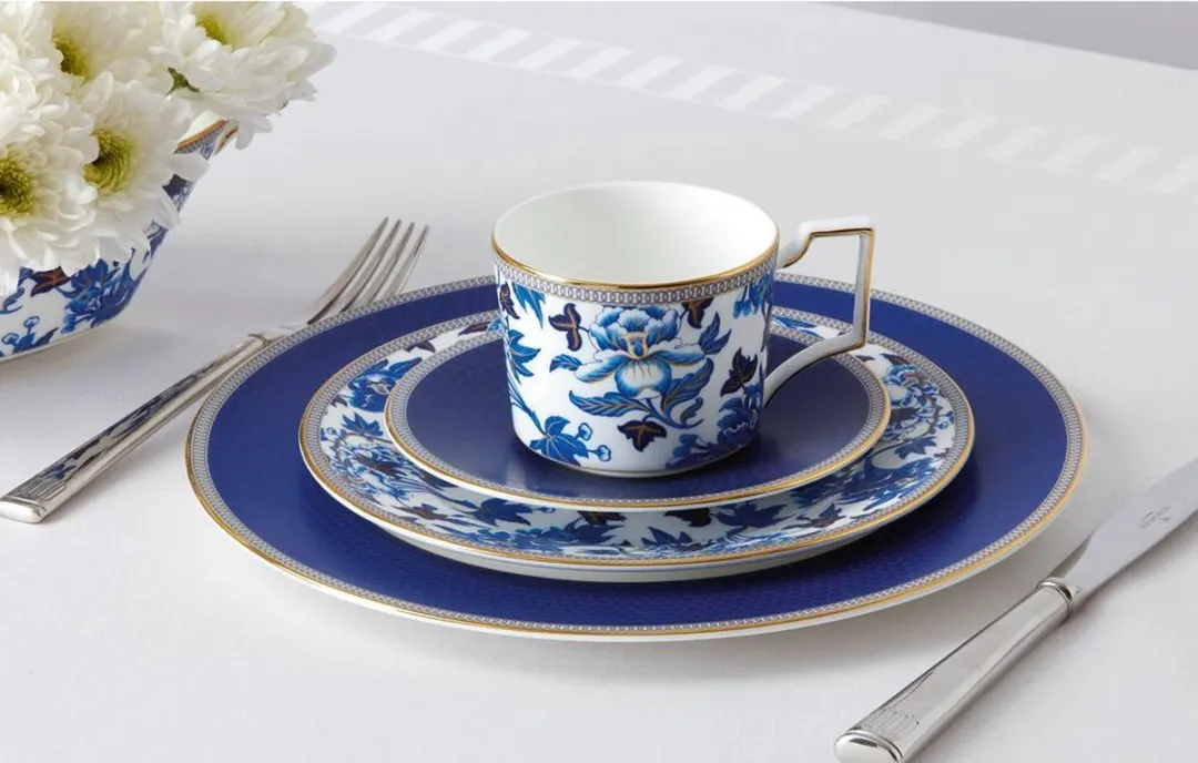 Wedgwood Dinerbord Hibiscus 27cm - Blauw