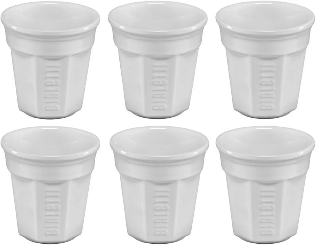 Bialetti Espressobekers Set 6 Stuks - Wit - Y0TZ502