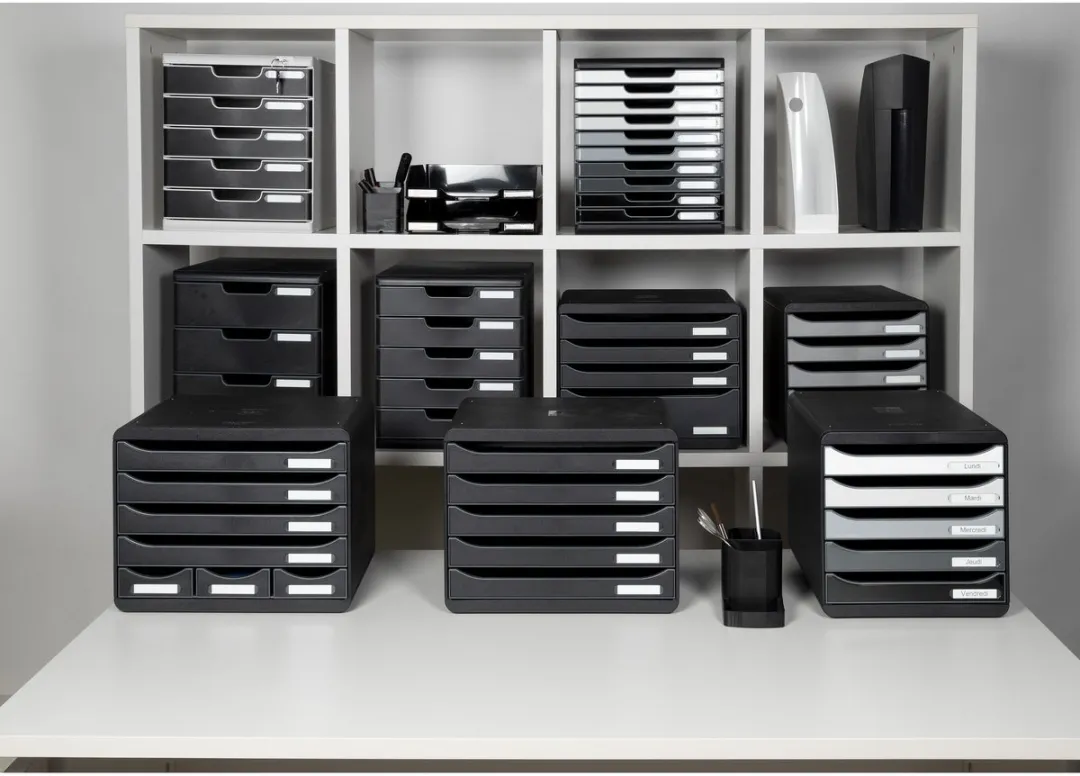 Exacompta Ladenbox Horizon Maxi 5 Vakken - Zwart Glossy