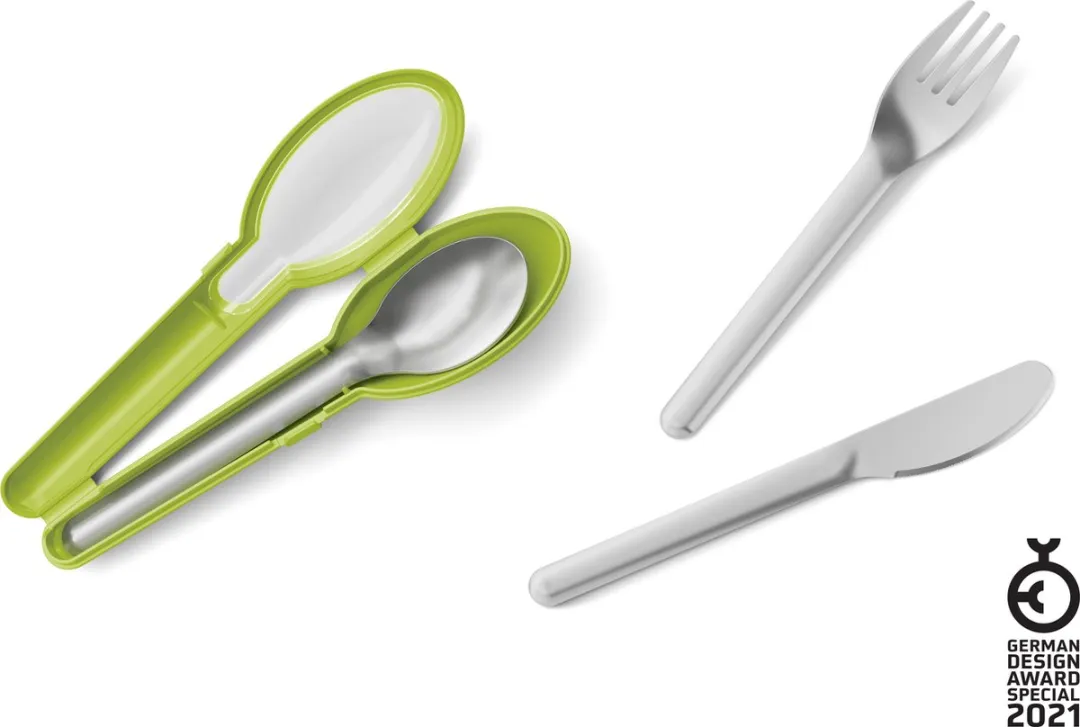 Tefal Masterseal To Go N10718 Bestekset - 4-delig - Groen/Zilver