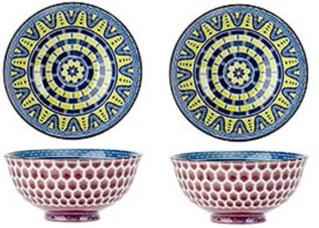 Cosy&Trendy Oosterse Soepkommen 12cm - Blauw - 2 Stuks
