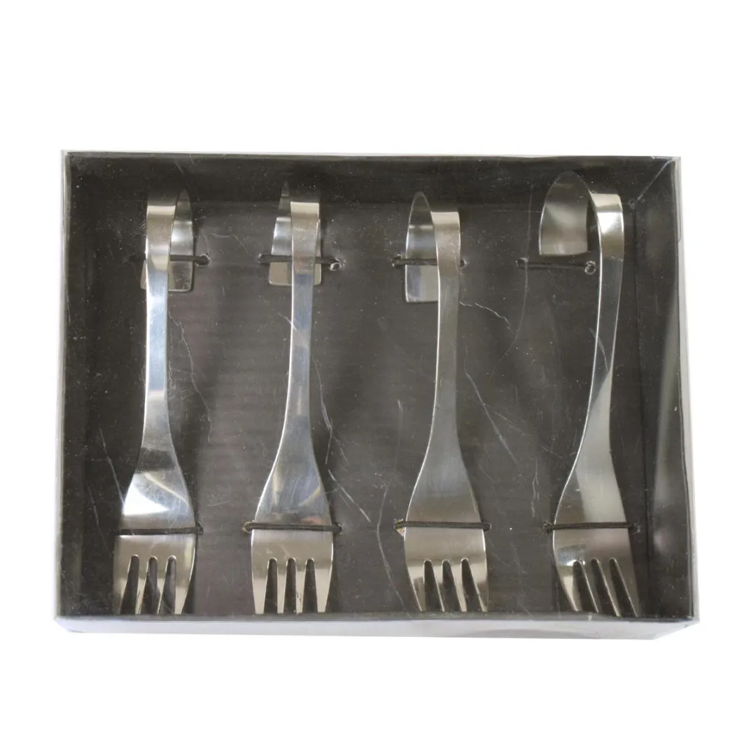 Cosy&Trendy Apero Amusevorken - 4 Stuks - Zilver