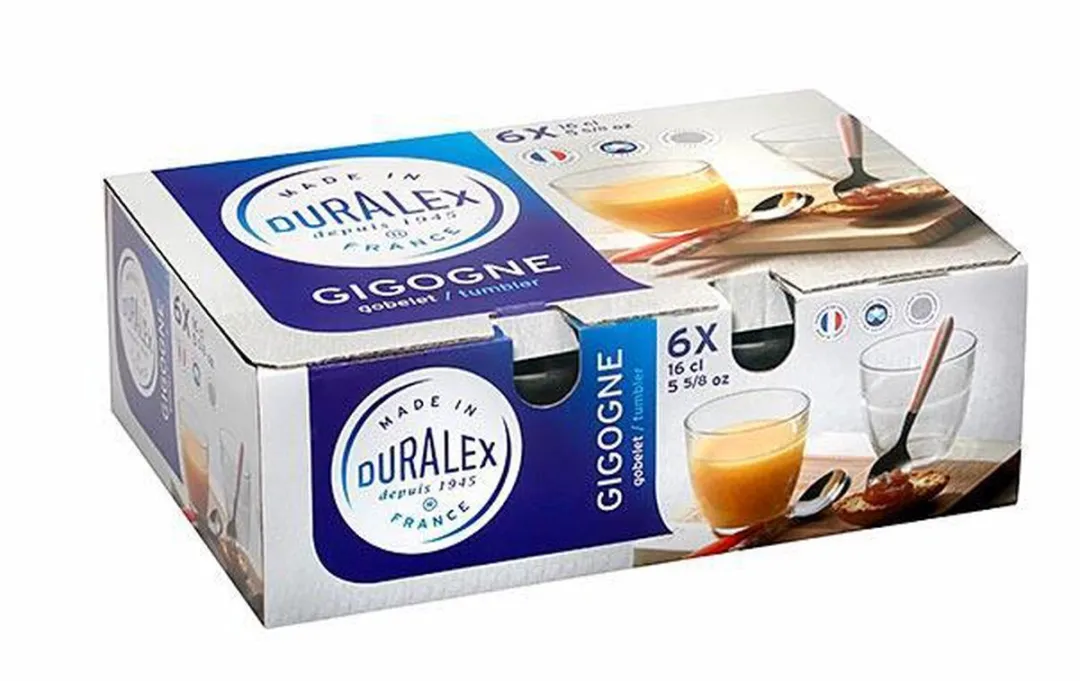 Duralex Gigogne Beker 16cl - 6 Stuks - Transparant