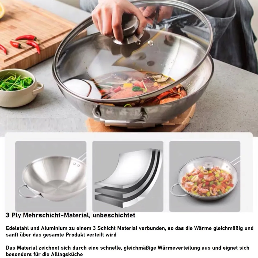 Zwilling TwinNova 30cm Wokpan - Zilver - 2 Stuks