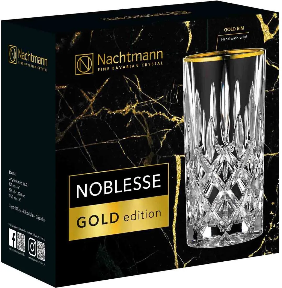 Nachtmann Noblesse Longdrinkglazen - 375ml - 2 Stuks
