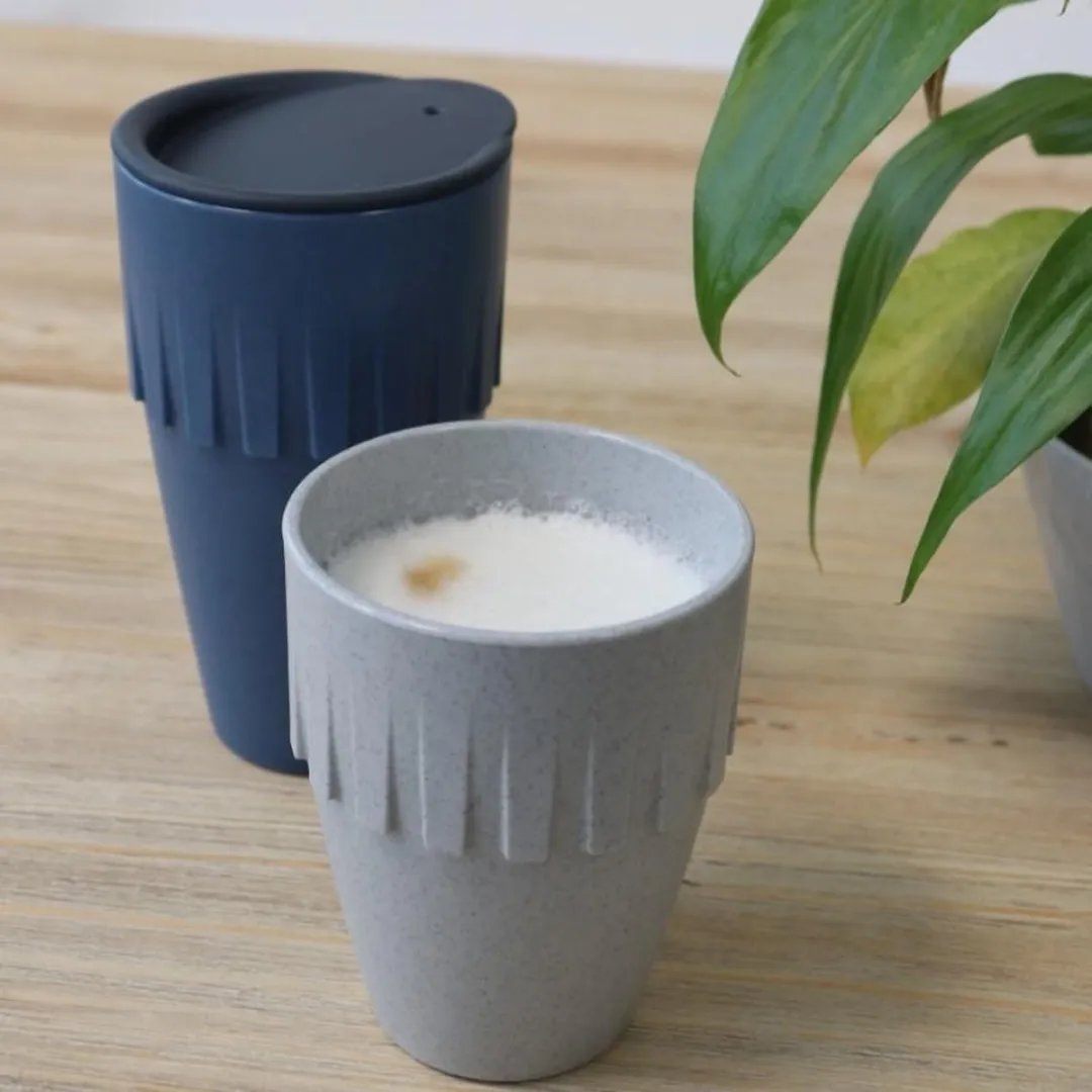 Koziol Cappuccinobeker 300ml - Organic Diep Grijs