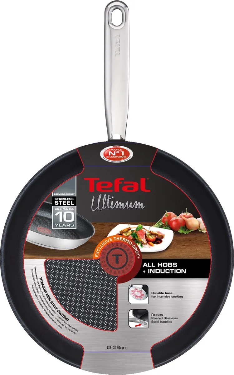 Tefal Ultimum Koekenpan 24cm - Zilver/Zwart