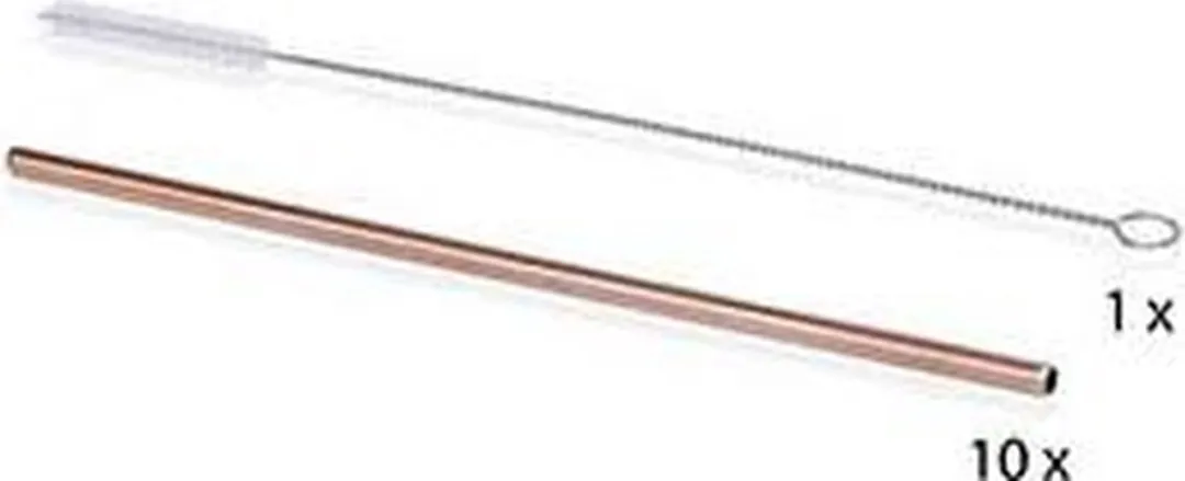 Cosy&Trendy STRAW SS STRAIGHT COPPER Rietjes