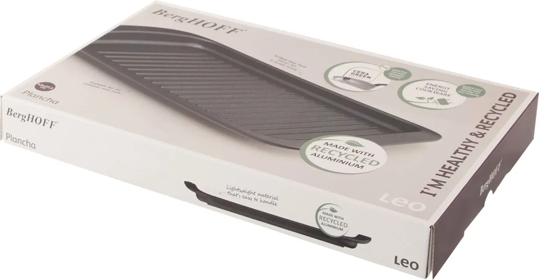 BergHOFF LEO Grillplaat Antikleef Graphite 42x27,5cm - Zwart