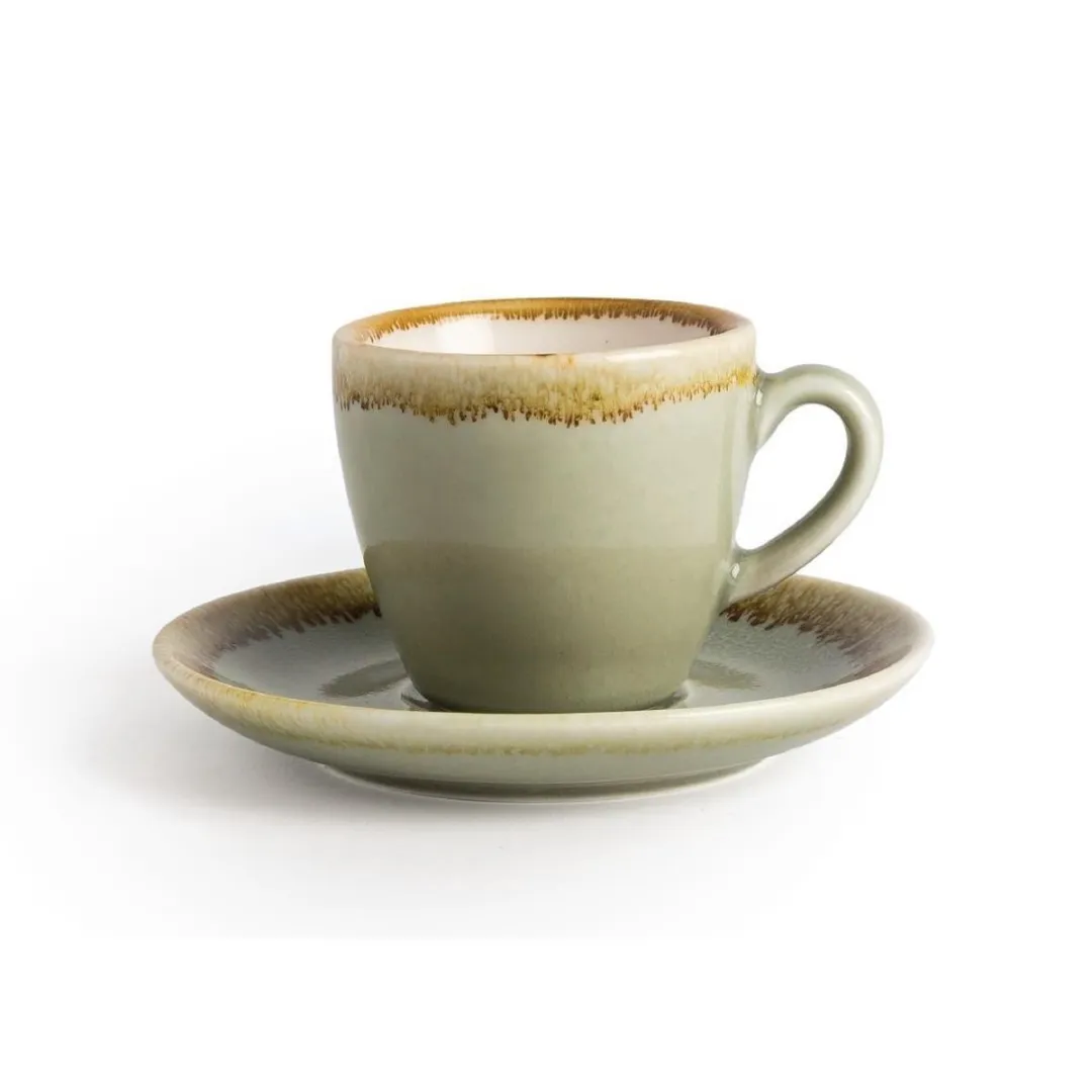 Olympia Kiln Espressoschotel Mosgroen Ø11,5cm - 6 Stuks