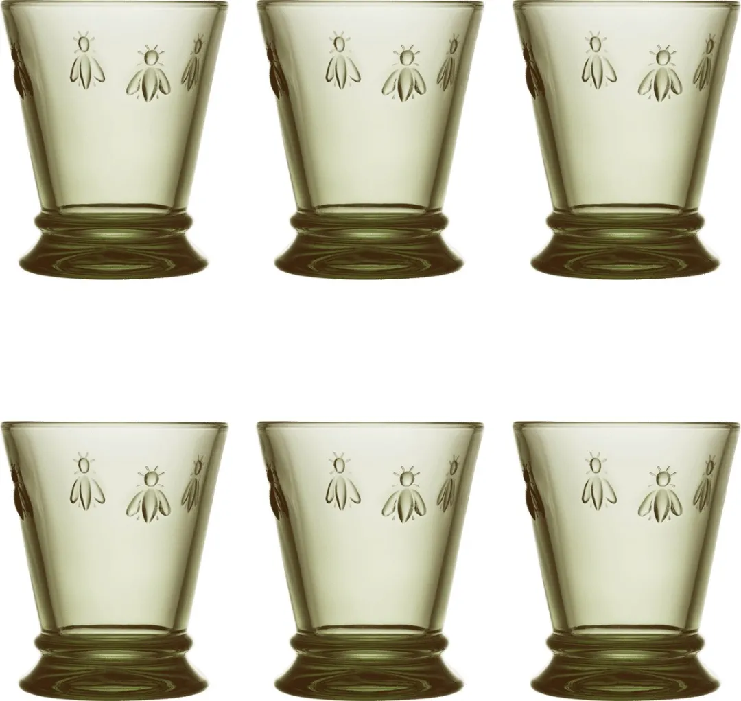 La Rochère Abeille Tumbler 26cl - Olijfgroen - 6 Stuks