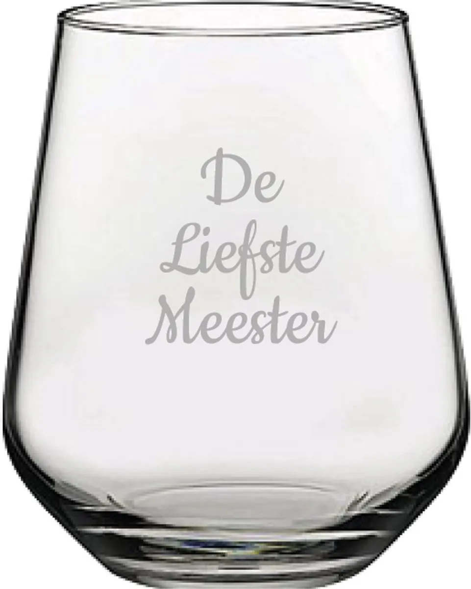 Pasabahce Gegraveerd Drinkglas De Liefste Meester 42,5cl