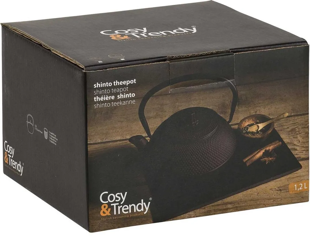 Cosy&Trendy Osaka Theepot 1.2L - Gietijzer - Zwart