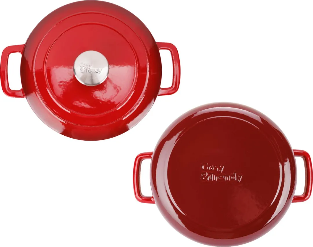 Cosy&Trendy Fontestic Braadpan 4,6L - Gietijzer Rood