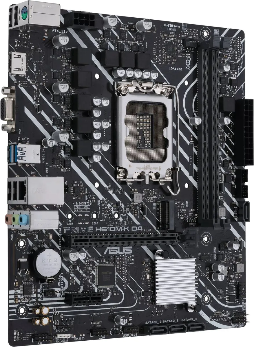 ASUS Prime H610M-K D4 Micro-ATX Moederbord