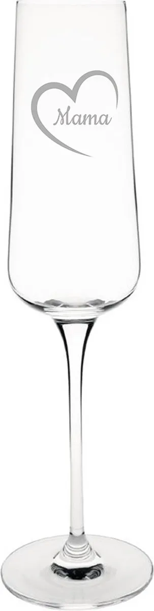 Olympia Gegraveerd Champagneglas 27cl Mama met hartje