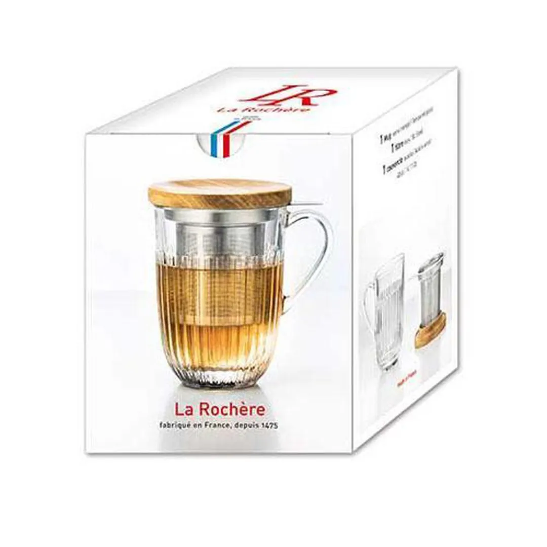 La Rochère Ouessant Theeglas met filter en deksel 40cl - JA640401