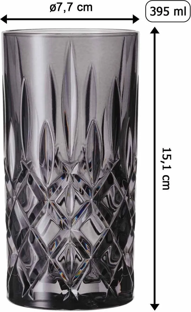 Nachtmann Noblesse Longdrinkglas 39,5cl Smoke - 2 Stuks