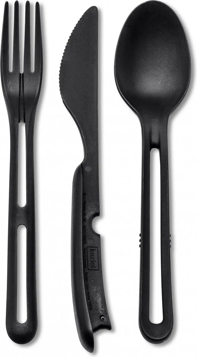 Koziol Klikk Bestekset 22,2cm - 3-delig Zwart