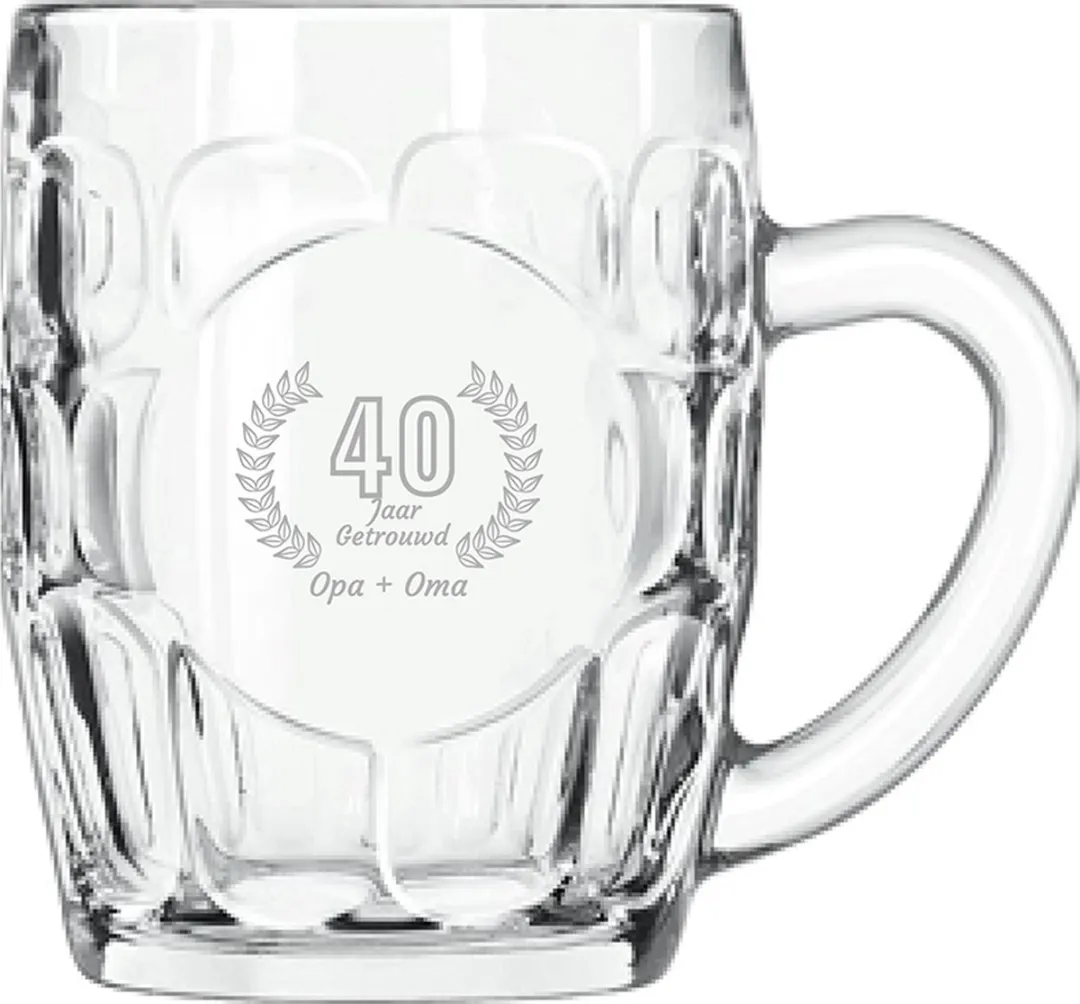 Libbey Bierpul Gegraveerd Opa & Oma 55cl