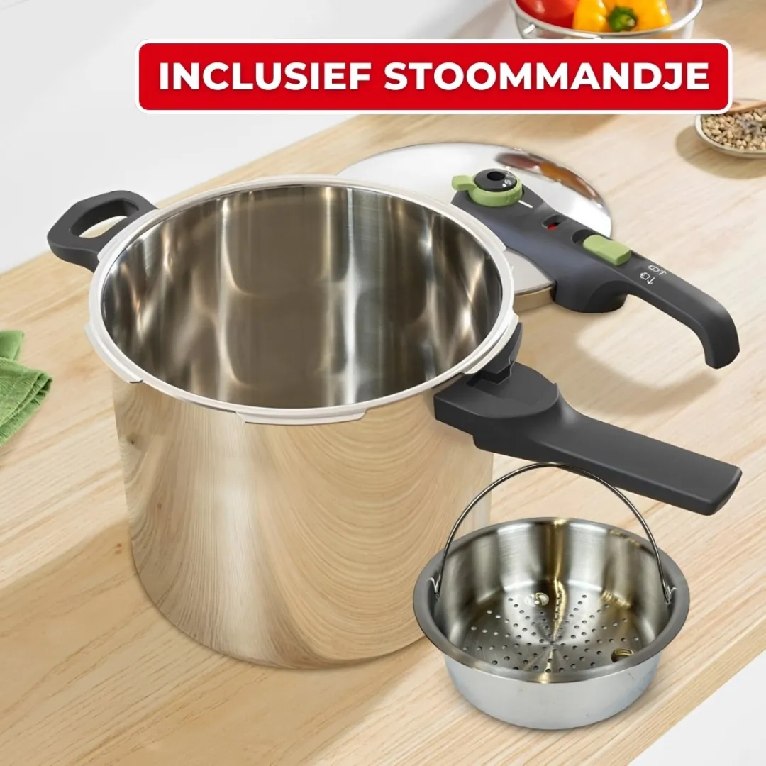 Tefal Snelkookpan 8L - RVS - 26cm