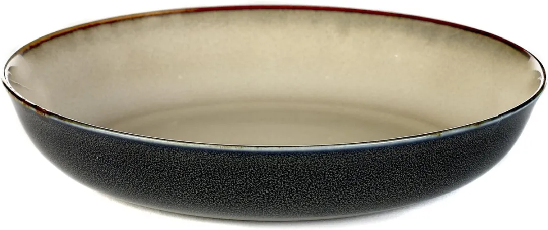 Serax Anita Le Grelle Serveerschaal Misty Grey/Dark Blue - S - Ø17,5cm