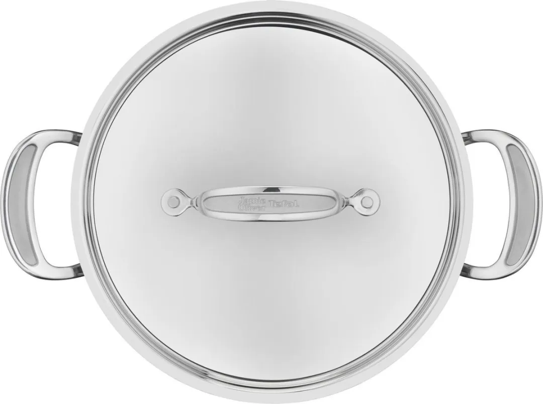 Jamie Oliver by Tefal Cook's Classic - Pannenset - 4-delig - Met Deksel - Inductie - RVS - Geschikt voor alle warmtebronnen