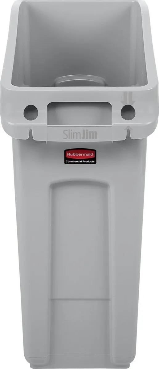 Rubbermaid Slim Jim FC924 Afvalbak - 49L Grijs