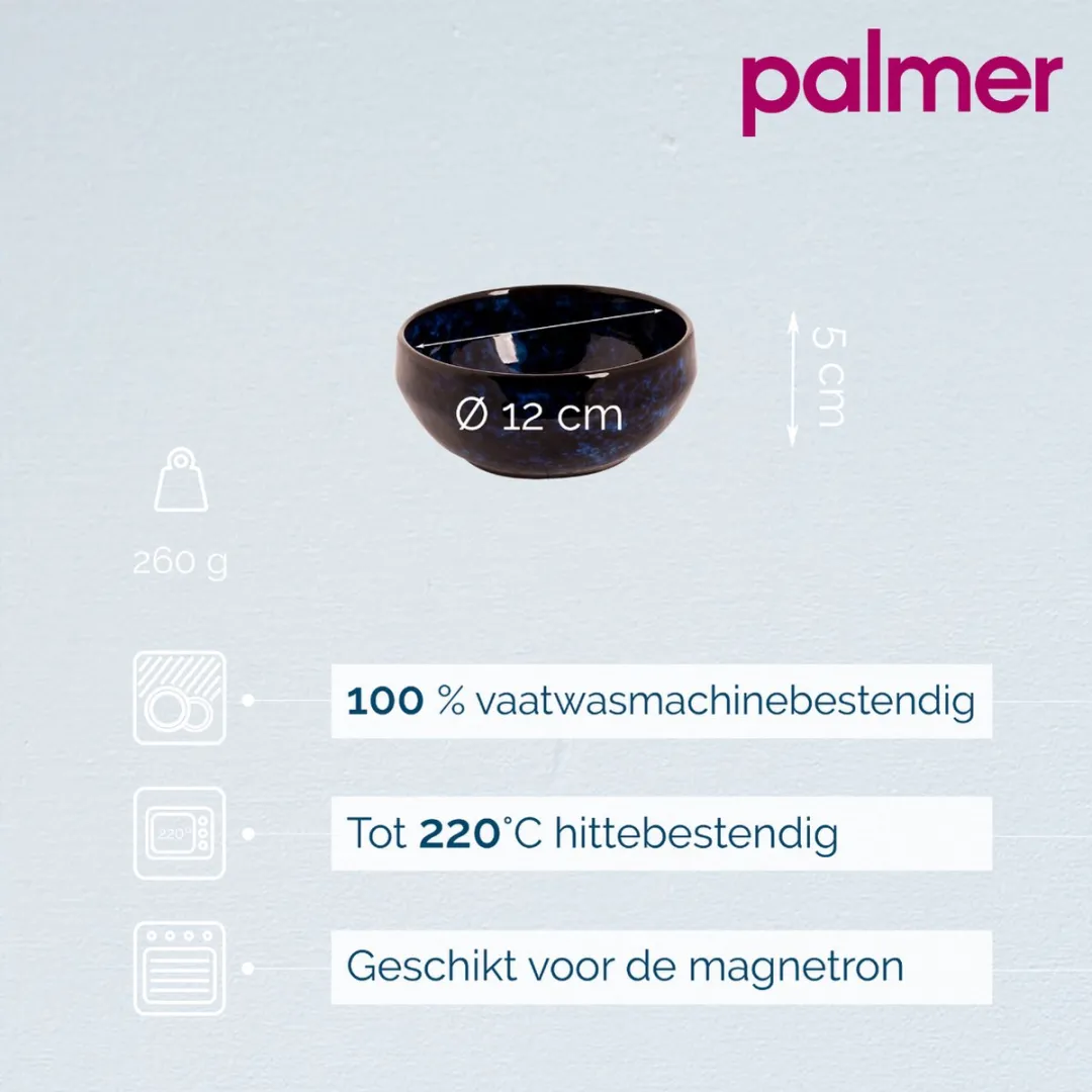 Palmer Bama Blue Schaal 4 Stuks - 30cl - ø12cm