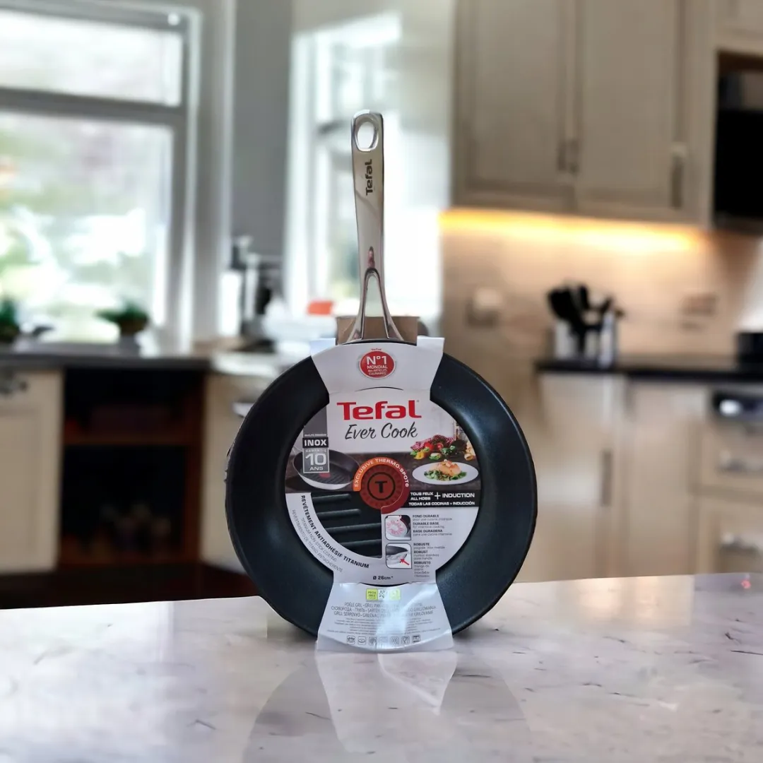 Tefal Evercook Grillpan 26cm - Inductie - Zilver - afbeelding 2 van 5