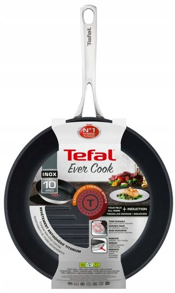 Tefal Evercook Grillpan 26cm - Inductie - Zilver - afbeelding 5 van 5