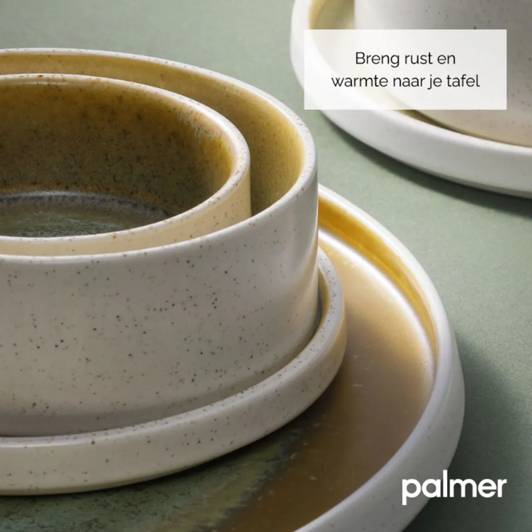 Palmer Coco Serviesset 18-delig - 6 Personen - Groen Porselein